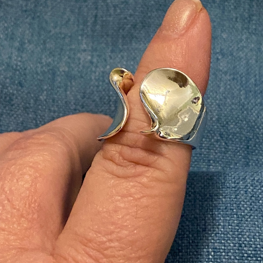 925 Silver Wave Ring - image 6